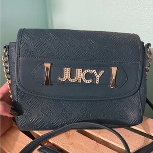 Juicy Couture Dark Teal Crossbody Bag with Gold Accents